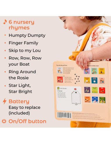 Libro Musical Interactivo Cali's Books - Colores y Rimas 1-3 Años