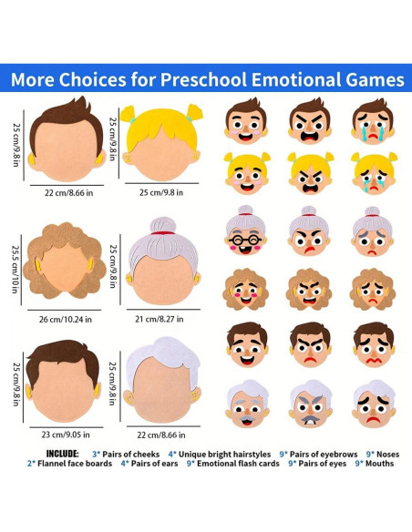 Conjunto de Tablero de Sentimientos WOBOX para Niños - Juguete Sensorial Montessori