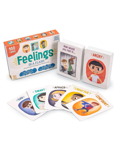Sentimientos en un Flash - Juego de Tarjetas Emocionales - 100 Tarjetas