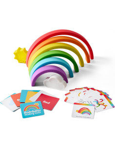 Juguete de Apilamiento Arcoíris Chuckle & Roar - Silicona Montessori 2