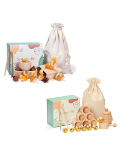 Caja Sensorial Montessori de Madera para Niños 36 meses+