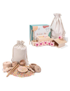 Caja Sensorial Montessori de Madera para Niños 36 meses+