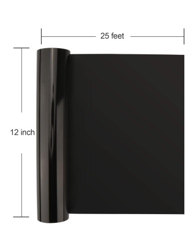 Vinilo Termoadhesivo Somolux HTV 30cm x 7.62m Negro Brillante