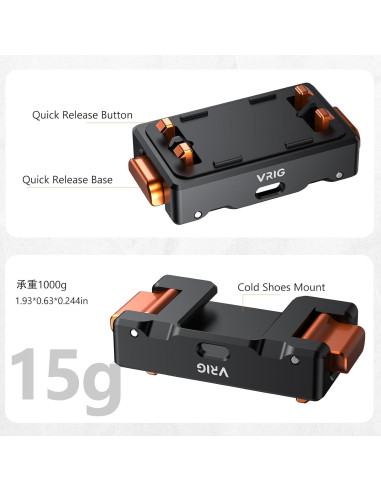 Adaptador de zapata fría VRIG con liberación rápida magnética