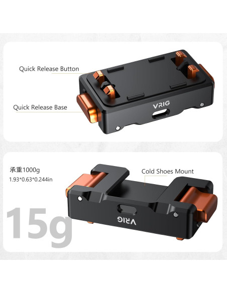 Adaptador de zapata fría VRIG con liberación rápida magnética