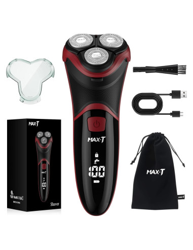 Afeitadora Eléctrica MAX-T RMS8101 3D Recargable Roja