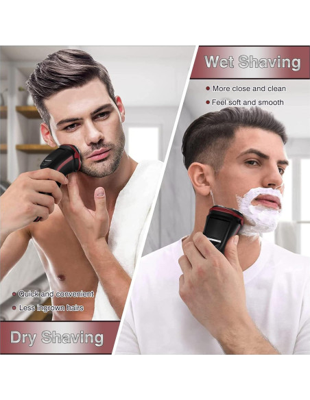 Afeitadora Eléctrica MAX-T RMS8101 3D Recargable Roja