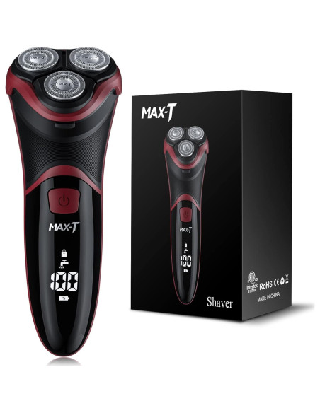 Afeitadora Eléctrica MAX-T RMS8101 3D Recargable Roja