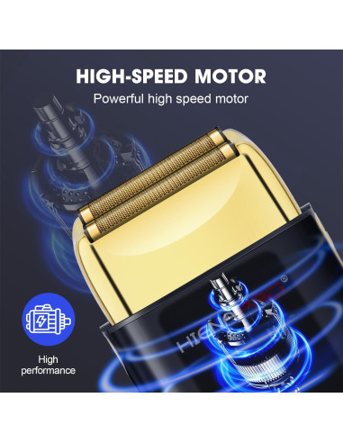 Afeitadora de Lámina Doble HIENA PRO HYN-809 Inalámbrica USB