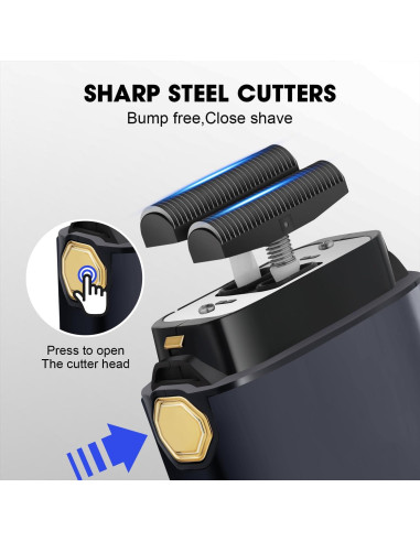 Afeitadora de Lámina Doble HIENA PRO HYN-809 Inalámbrica USB