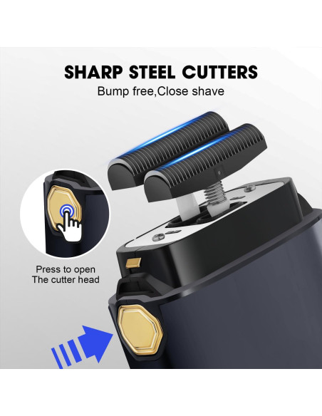 Afeitadora de Lámina Doble HIENA PRO HYN-809 Inalámbrica USB