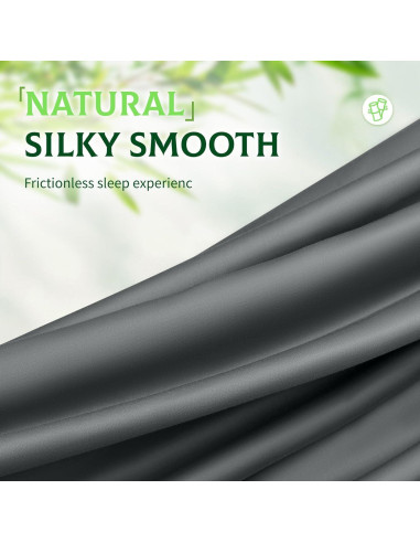 Sábanas King SONORO KATE 100% Viscosa de Bambú 6 Piezas Gris