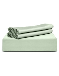 Funda de Edredón King Tafts 3 Piezas Viscosa Bambú Verde Salvia