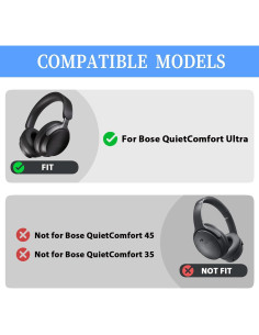 Almohadillas de Reemplazo Adhiper para Auriculares Bose QC Ultra 2