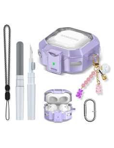 Funda de bloqueo para Galaxy Buds 2 Pro y Live AIBEAMER - Púrpura