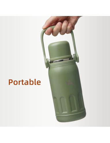 Botella de Agua Aislada Konokyo 800 ml Verde Militar