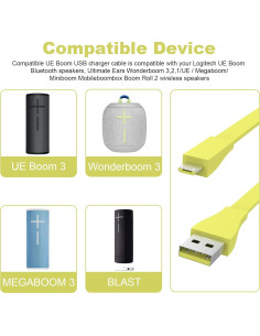 Cable de Carga USB 1.19m Xivip para Altavoces Ultimate Ears 2