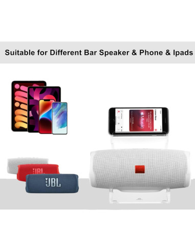 Soporte Acrílico TXEsign para Altavoz JBL y Smartphone Transparente