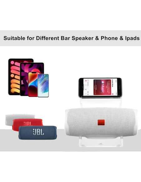 Soporte Acrílico TXEsign para Altavoz JBL y Smartphone Transparente