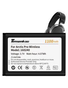 Batería de Reemplazo 160240 Timsenkoo para Arctis Pro Inalámbrico
