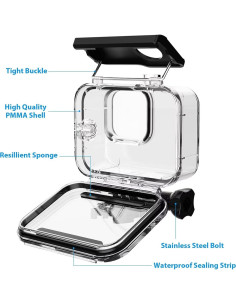 Funda Impermeable HONGDAK para GoPro Hero 9/10/11/12/13 - 60m 2