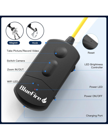 Endoscopio Inalámbrico BlueFire AT014BF-AU-123 5.5mm 1080P