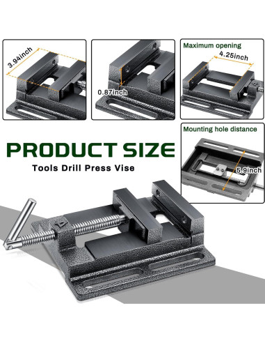 Prensa de Taladro Lanties 4" Magnética con Almohadillas