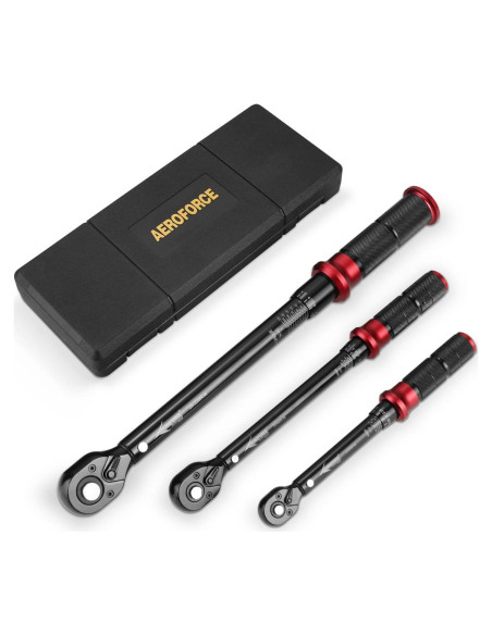 Juego de Llaves de Torque AEROFORCE 1/4, 3/8 y 1/2" 4-165Lb.ft
