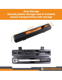 Juego de Llave de Torque Mecánica MACHOMAN TQW403 13.6-203.4 Nm 2