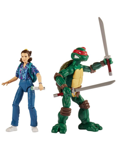 Figuras de Acción Bandai Tortugas Ninja Leonardo y Once 15 cm