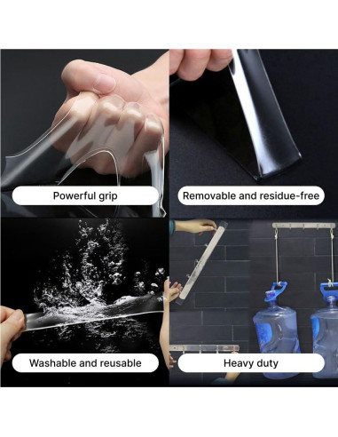 Cinta Adhesiva Doble Cara Extra Fuerte DIY Practice 1m 50mm