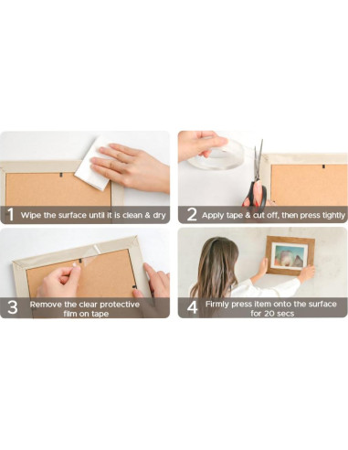 Cinta Adhesiva Doble Cara Extra Fuerte DIY Practice 1m 50mm