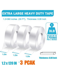 Cinta Doble Cara ANLOKE 1.2m x 9.1m Alta Resistencia 2