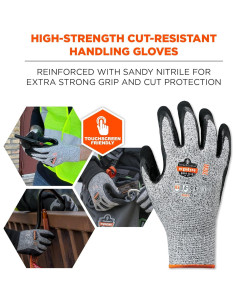 Guantes de Trabajo Ergodyne ProFlex 7031 Nitrilo A3 1 Cuenta 2