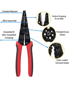 Herramienta Multifuncional SZhdxsy 220g Pelacables Crimpadora 2