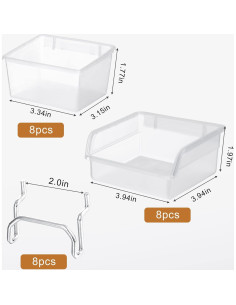 Kit de 16 Contenedores de Plástico Yookeer para Tablero de Clavos 2
