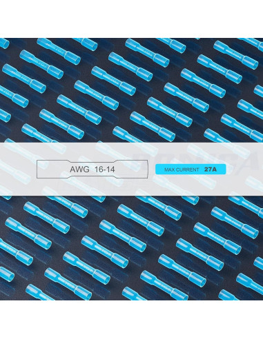 500 Conectores Termocontraíbles Azules AWG16-14 haisstronica
