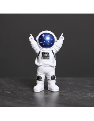 Conjunto de 4 Estatuas de Astronautas Ni-JASW Azul y Blanco