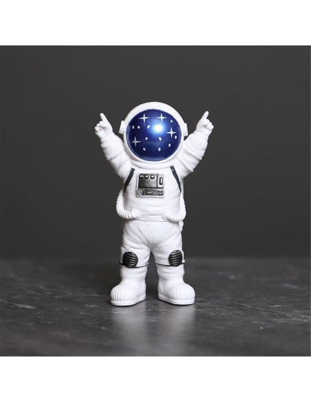 Conjunto de 4 Estatuas de Astronautas Ni-JASW Azul y Blanco