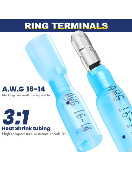 Kit 220 Piezas Conectores de Bala Termocontraíbles Haisstronica