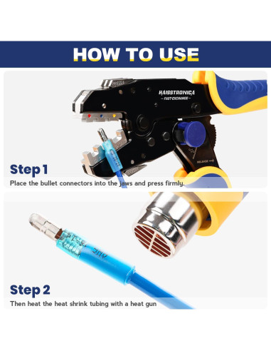 Kit 220 Piezas Conectores de Bala Termocontraíbles Haisstronica