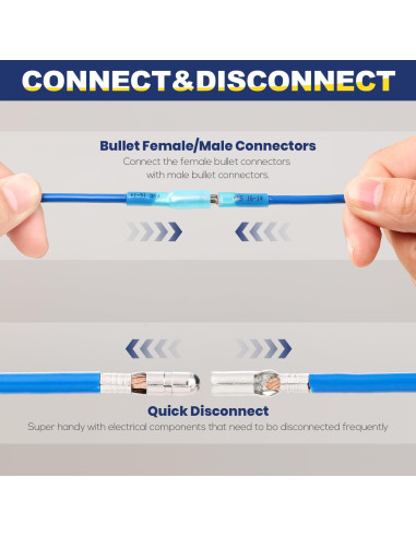 Kit 220 Piezas Conectores de Bala Termocontraíbles Haisstronica
