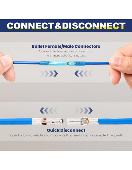 Kit 220 Piezas Conectores de Bala Termocontraíbles Haisstronica