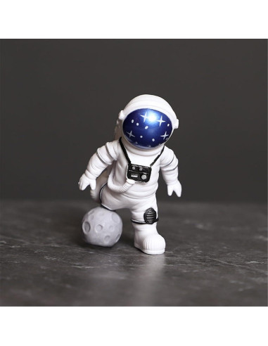 Conjunto de 4 Estatuas de Astronautas Ni-JASW Azul y Blanco