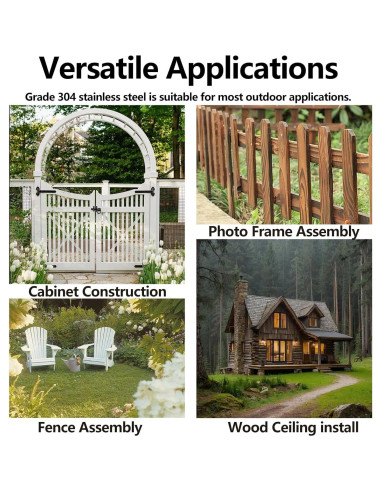 Clavos Brad de Acero Inoxidable 304 18GA 3.2 cm 2400-Pack SITLDY