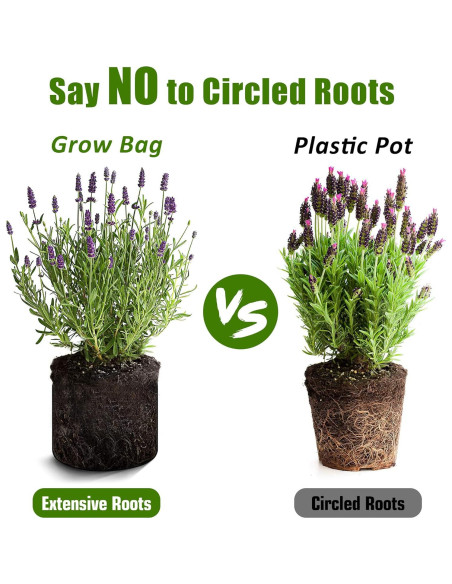 Paquete de 24 macetas de tela 3 Galones OPPOLIFE para jardín Paquete de 24 macetas de tela 3 Galones OPPOLIFE para jardín