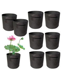 8 Macetas de Tela Reutilizables OZIO 3.78L para Plantas Acuáticas