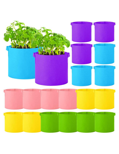 Paquete de 20 Bolsas de Crecimiento Ziliny 19L Multicolor