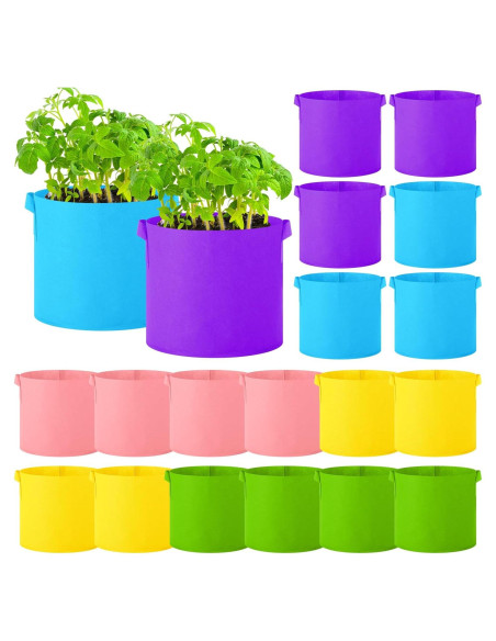 Paquete de 20 Bolsas de Crecimiento Ziliny 19L Multicolor