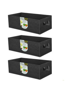 ANGELIOX Paquete de 3 Bolsas de Cultivo 10 Galones 60x30x20cm